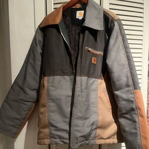 Carhartt panel patchwork jacket, insulated. Size L